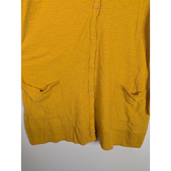 NWOT Torrid Yellow Everyday V-neck Pocket Buttoned Sweater Cardigan - Picture 4 of 7